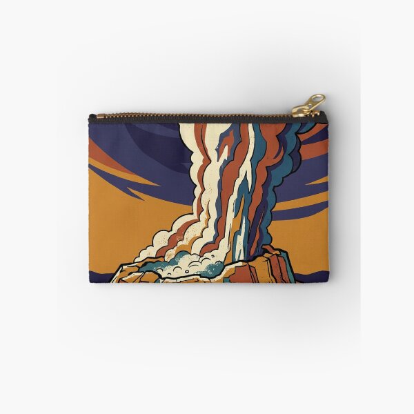 Item preview, Vintage National Park Geyser at Dusk WPA Poster designed and sold by FoxglovePress.