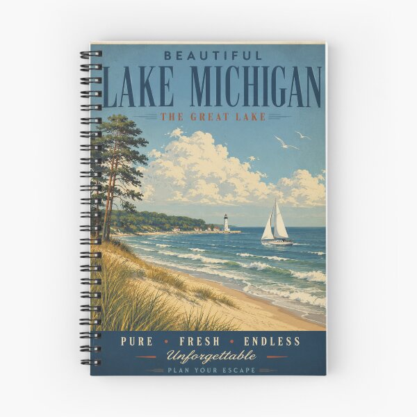 Item preview, Lake MichiganTravel Poste designed and sold by greatlakesimage.