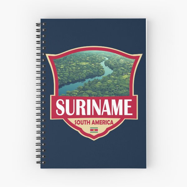 Item preview, Suriname Illustration Retro Badge designed and sold by KrisSidDesigns.