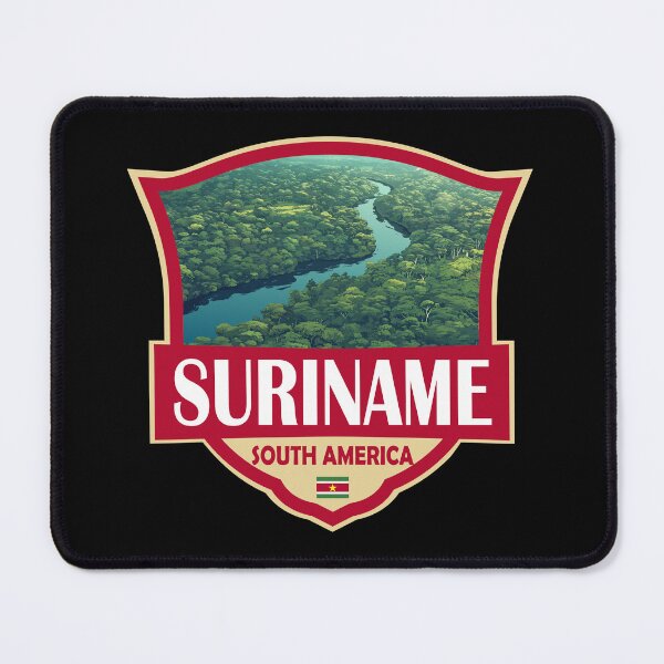 Item preview, Suriname Illustration Retro Badge designed and sold by KrisSidDesigns.