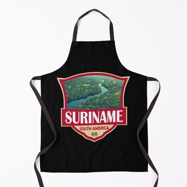 Item preview, Suriname Illustration Retro Badge designed and sold by KrisSidDesigns.