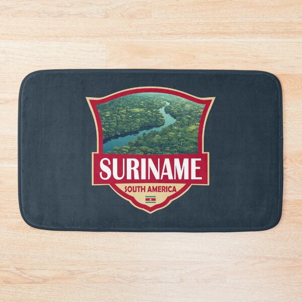 Item preview, Suriname Illustration Retro Badge designed and sold by KrisSidDesigns.