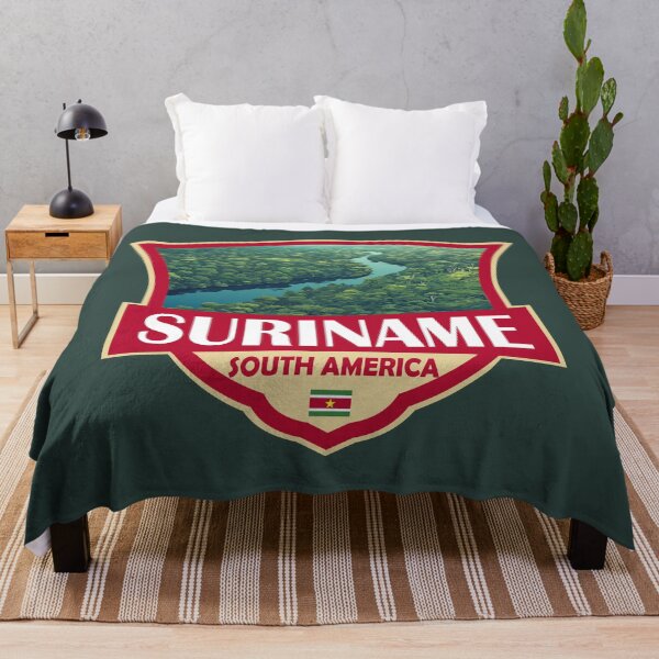 Item preview, Suriname Illustration Retro Badge designed and sold by KrisSidDesigns.