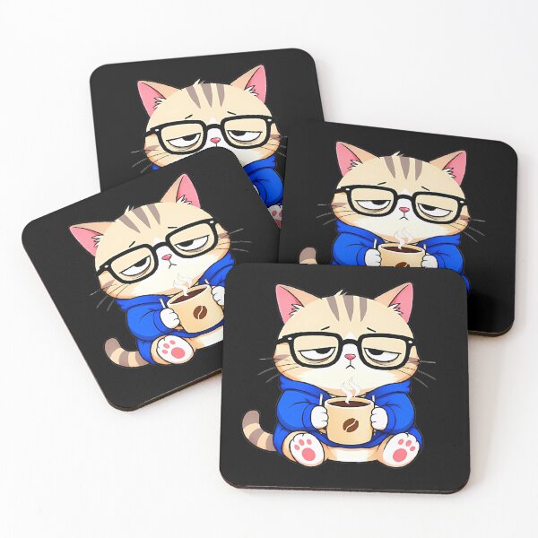 Item preview, Vibrant Dopamine Coffee Cat - Tired Developer Mood designed and sold by JulianCheng.