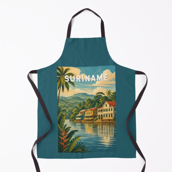 Item preview, Suriname Illustration Travel Art Vintage designed and sold by KrisSidDesigns.