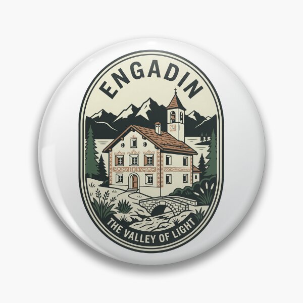 Item preview, Engadin Valley Of Light Swiss Alps Vintage Emblem designed and sold by k3rstman1.