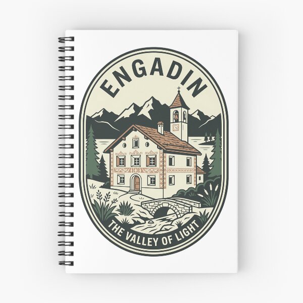 Item preview, Engadin Valley Of Light Swiss Alps Vintage Emblem designed and sold by k3rstman1.