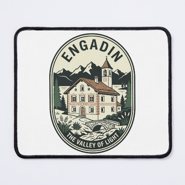 Item preview, Engadin Valley Of Light Swiss Alps Vintage Emblem designed and sold by k3rstman1.