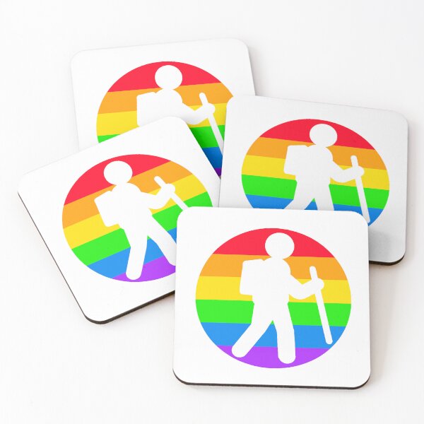 Item preview, Hiker Icon Pride LGBTQ+ designed and sold by TinkyInkyFinky.