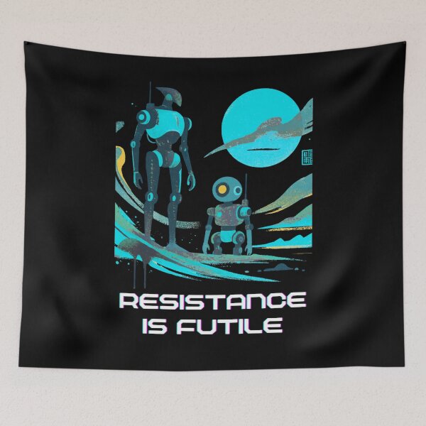 Item preview, Powered by AI Robot Design Futuristic Artificial Intelligence Tech Aesthetic Machine Learning Cyberpunk Graphic designed and sold by TEEJAMBOREE.