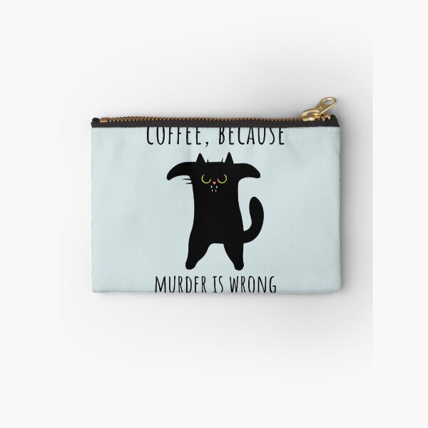 Item preview, Funny Angry Cat | Coffee, Because Murder is Wrong designed and sold by Squirrel Adventurous.