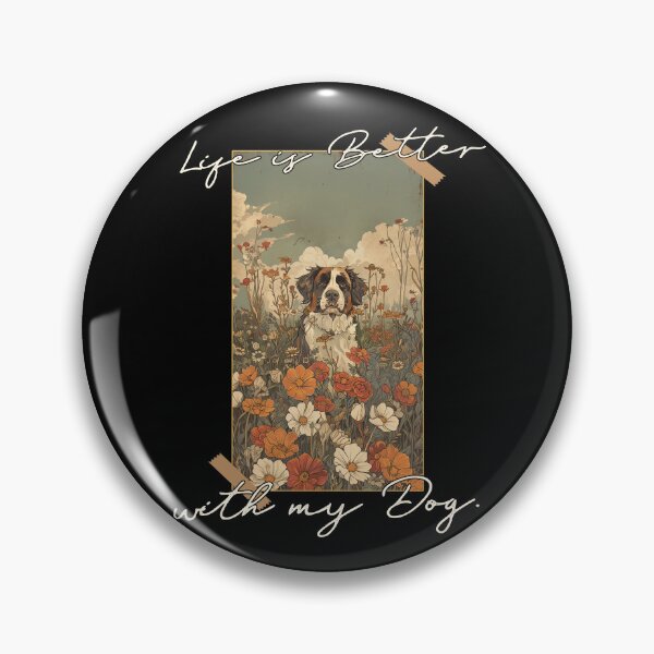 Item preview, Funny St. Bernard Life is Better Floral Cottagecore Mom Dad Kids designed and sold by rafaeltto.