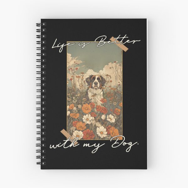 Item preview, Funny St. Bernard Life is Better Floral Cottagecore Mom Dad Kids designed and sold by rafaeltto.