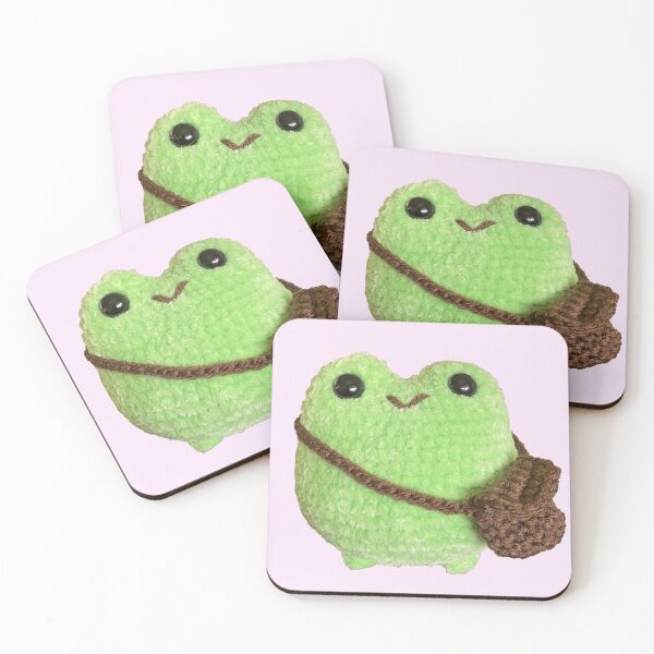 Item preview, Crochet Frog with a Satchel designed and sold by GreenTStudio.