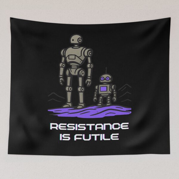 Item preview, Powered by AI Robot Design Futuristic Artificial Intelligence Tech Aesthetic Machine Learning Cyberpunk Graphic designed and sold by TEEJAMBOREE.