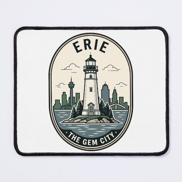 Item preview, Vintage Erie Pennsylvania Gem City Lighthouse Skyline designed and sold by k3rstman1.