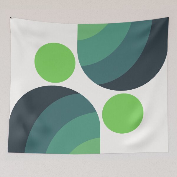 Item preview, Mid Century Modern Geometric Arch in Mossy Stone Olive designed and sold by nineFlorals.