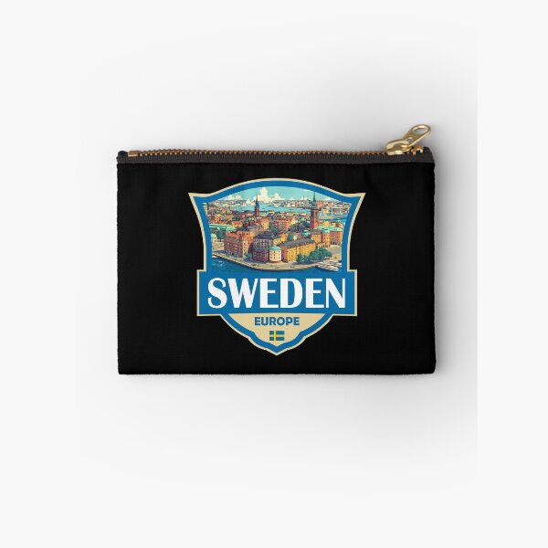 Item preview, Sweden Illustration Retro Badge designed and sold by KrisSidDesigns.
