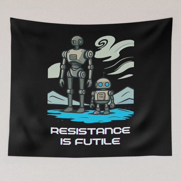 Item preview, Powered by AI Robot Design Futuristic Artificial Intelligence Tech Aesthetic Machine Learning Cyberpunk Graphic designed and sold by TEEJAMBOREE.