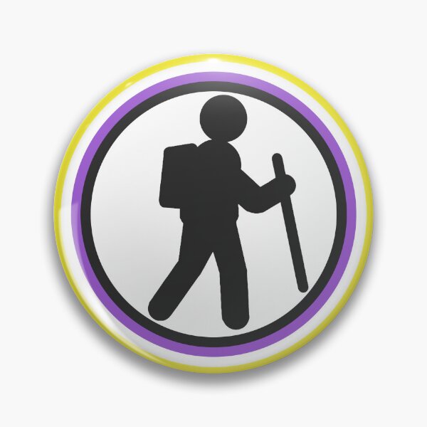 Item preview, Hiker Icon Pride Nonbinary designed and sold by TinkyInkyFinky.