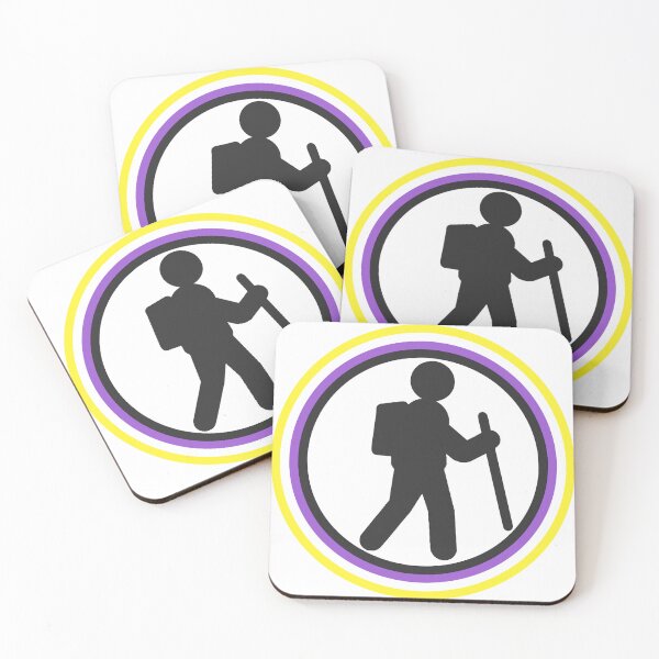 Item preview, Hiker Icon Pride Nonbinary designed and sold by TinkyInkyFinky.