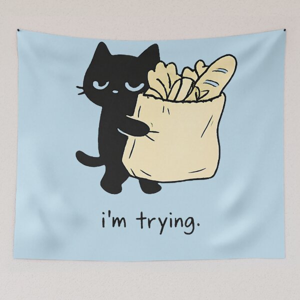 Item preview, I’m Trying Cat designed and sold by AdicretorDesign.
