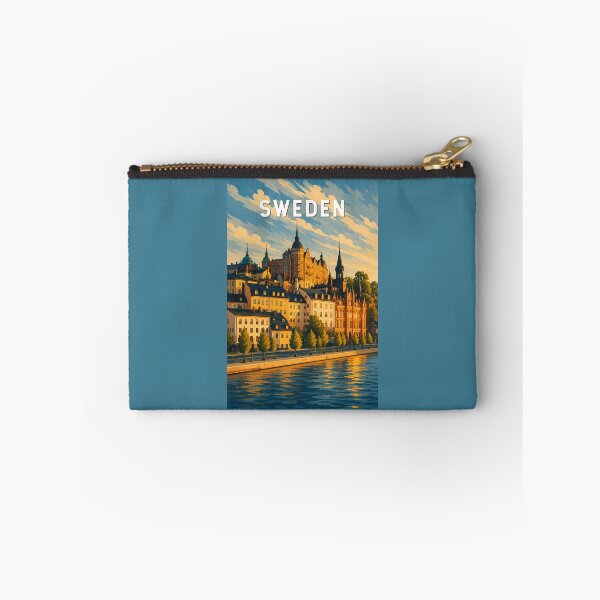 Item preview, Sweden Illustration Travel Art Vintage designed and sold by KrisSidDesigns.