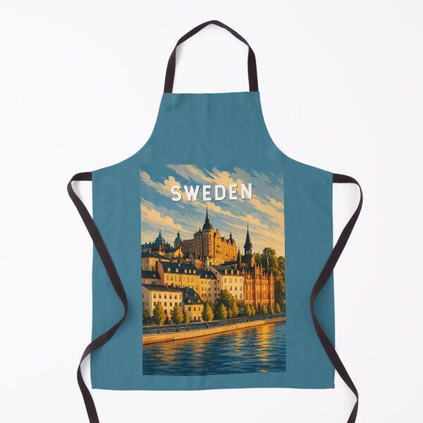 Item preview, Sweden Illustration Travel Art Vintage designed and sold by KrisSidDesigns.