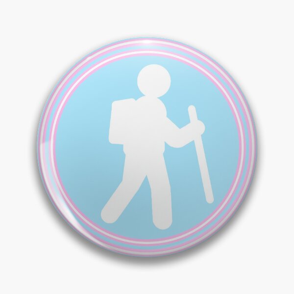 Item preview, Hiker Icon Pride Trans (blue) designed and sold by TinkyInkyFinky.