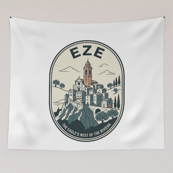 Item preview, Vintage Eze Village French Riviera Travel Badge designed and sold by k3rstman1.