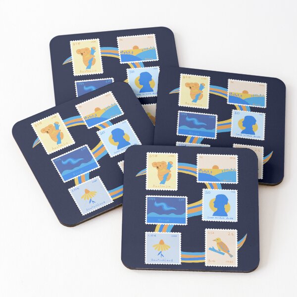 Item preview, Postage stamps philately handrawn designed and sold by indiVisibl.