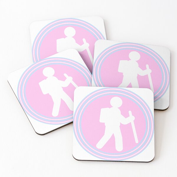 Item preview, Hiker Icon Pride Trans (pink) designed and sold by TinkyInkyFinky.