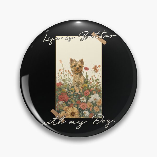 Item preview, Funny Silky Terrier Life is Better Floral Cottagecore Mom Dad Kids designed and sold by rafaeltto.