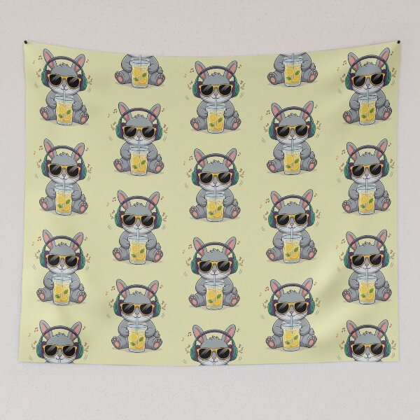 Item preview, Summer Chill – Music Loving Rabbit Art designed and sold by Dogandesighn.