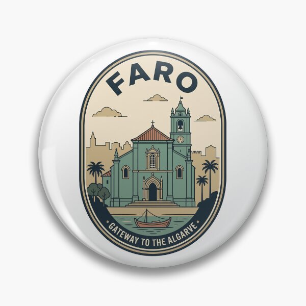 Item preview, Faro Portugal Vintage Travel Badge Algarve Coastline designed and sold by k3rstman1.
