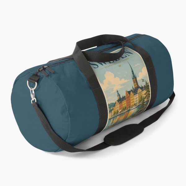 Item preview, Sweden Landscape Illustration Travel Art Vintage designed and sold by KrisSidDesigns.