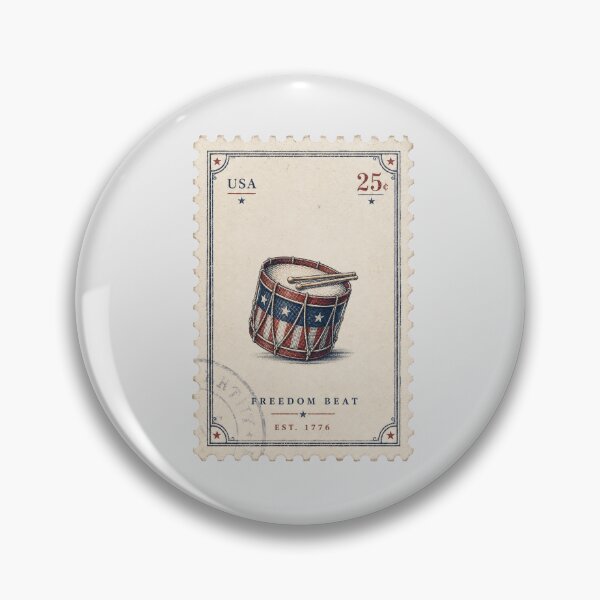 Item preview, Freedom Beat Stamp – Vintage 4th of July Drum designed and sold by olosra.