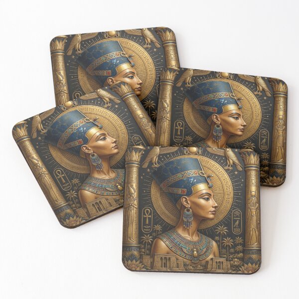 Item preview, Nefertiti Royal Goddess Ancient Egyptian Golden Art designed and sold by Queen Cleopatra.