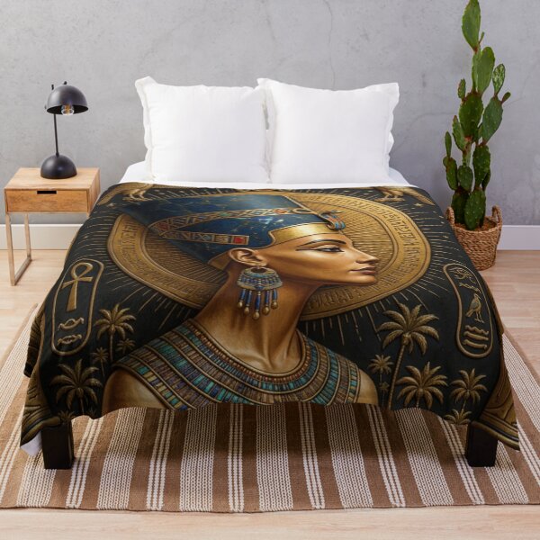 Item preview, Nefertiti Royal Goddess Ancient Egyptian Golden Art designed and sold by Queen Cleopatra.