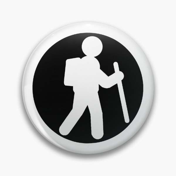 Item preview, Hiker Icon white (transparent background) designed and sold by TinkyInkyFinky.