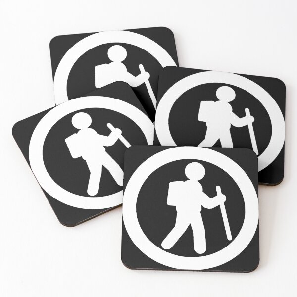 Item preview, Hiker Icon white (transparent background) designed and sold by TinkyInkyFinky.