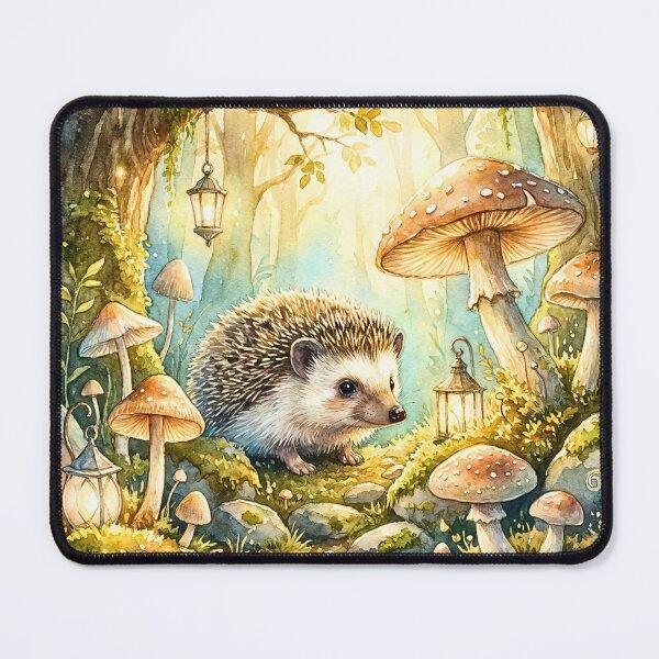Item preview, Whimsical Hedgehog Mushroom Forest Adventure designed and sold by Petal & Pattern Co.