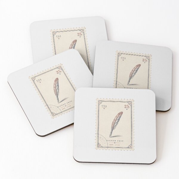 Item preview, Signed Free Stamp – Vintage 4th of July Quill designed and sold by olosra.