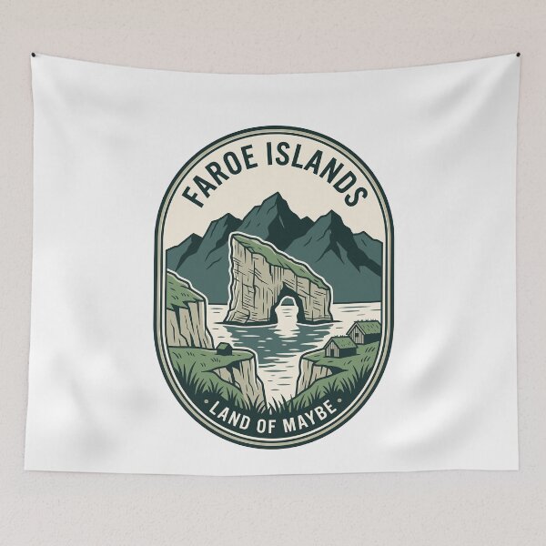 Item preview, Vintage Faroe Islands Drangarnir Sea Stack Landscape designed and sold by k3rstman1.