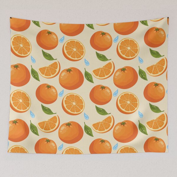 Item preview, Bright Orange Fruit Pattern designed and sold by BetweenForms.