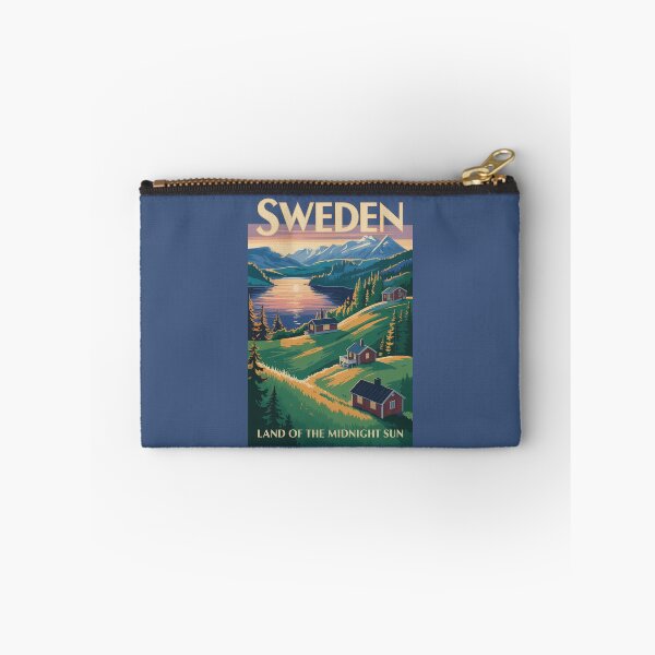 Item preview, Sweden Scandinavia Landscape Illustration Travel Art Vintage designed and sold by KrisSidDesigns.