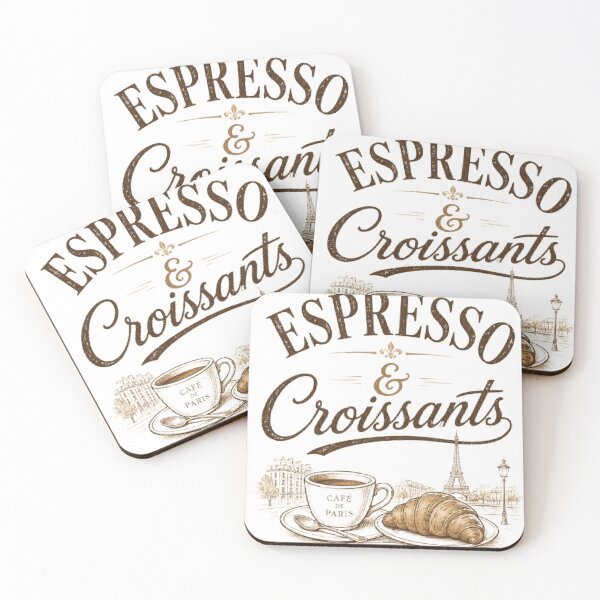 Item preview, French Café Aesthetic Coffee Lover Croissant Tee designed and sold by AveniaOficial.