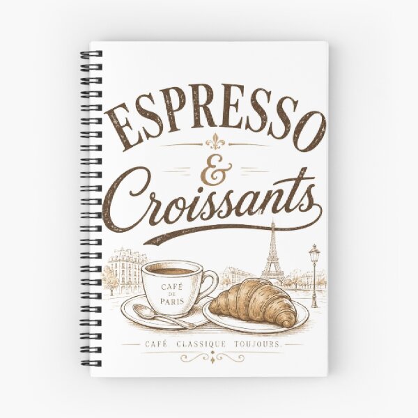 Item preview, French Café Aesthetic Coffee Lover Croissant Tee designed and sold by AveniaOficial.