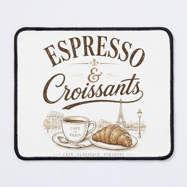 Item preview, French Café Aesthetic Coffee Lover Croissant Tee designed and sold by AveniaOficial.