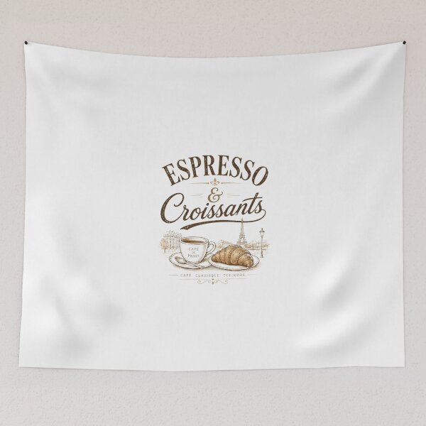 Item preview, French Café Aesthetic Coffee Lover Croissant Tee designed and sold by AveniaOficial.